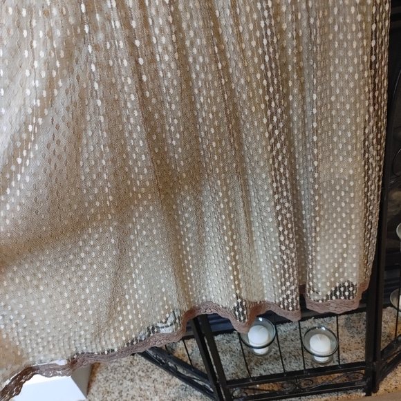 ANTHROPOLOGIE LILI'S CLOSET LACE OVERLAY DRESS, BEIGE/BROWN M - Picture 7 of 12